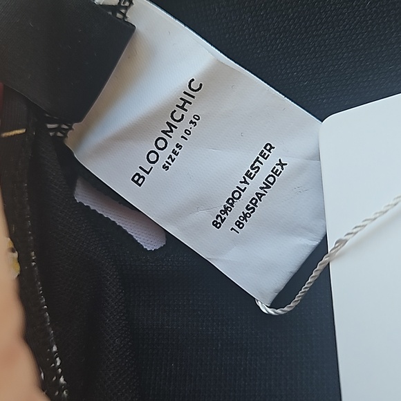 NWT Bloomchic M 10 Black Floral Tankini Top SUMMER - Picture 6 of 17